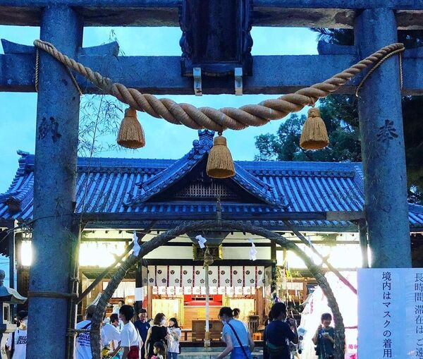 止止呂支比賣命神社、通称若松神社で恒例の夏祭り