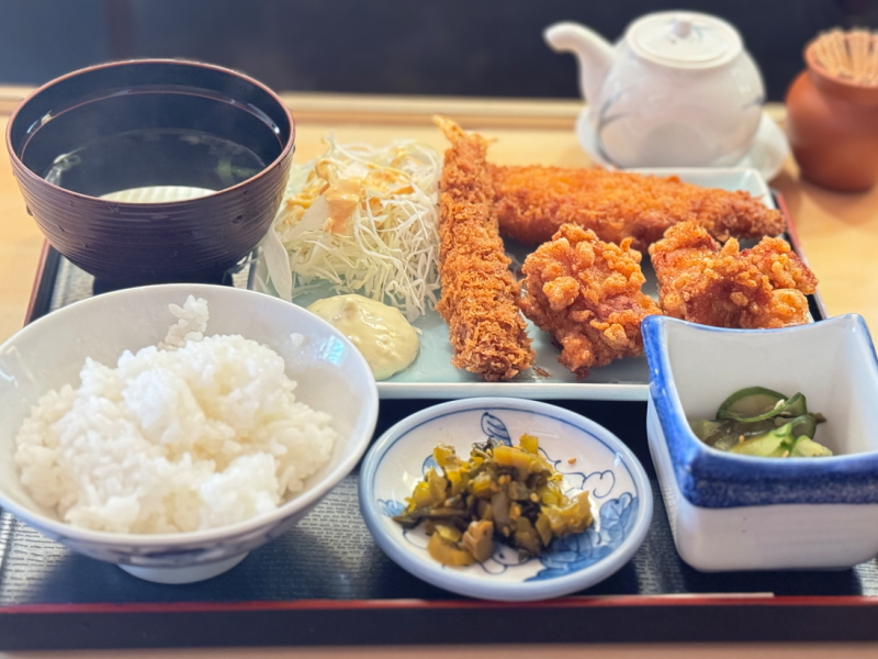 祇園寿司 天王寺阿倍野店のミックスフライ定食