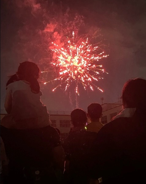 矢田西ふれあい盆おどり・花火大会の花火