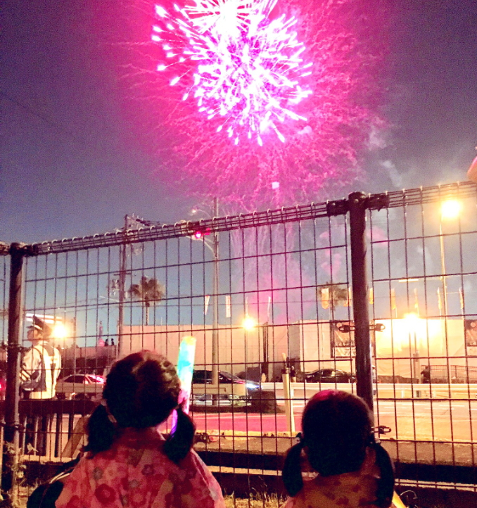 大浜公園から見た泉州夢花火 in 堺大魚夜市の花火