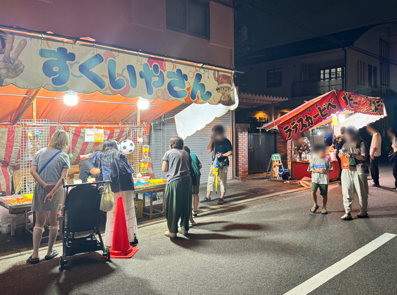 東住吉区針中野「中井神社 夏祭り」の夜店