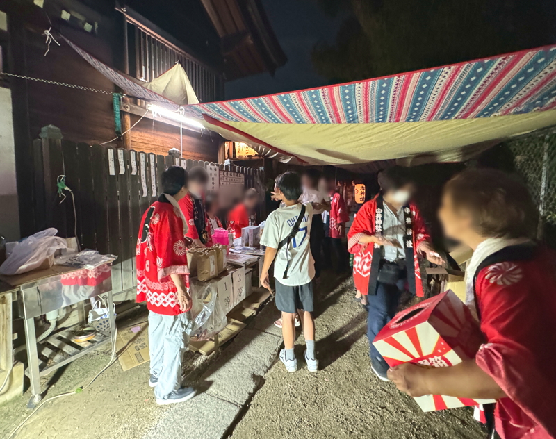 東住吉区針中野「中井神社 夏祭り」町内会の福引き