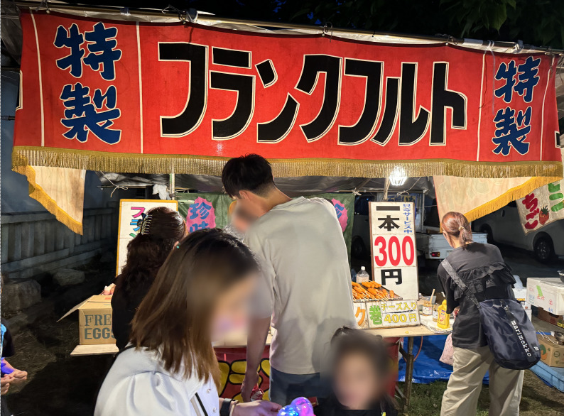 東住吉区「鷹合神社」の夏祭りの屋台