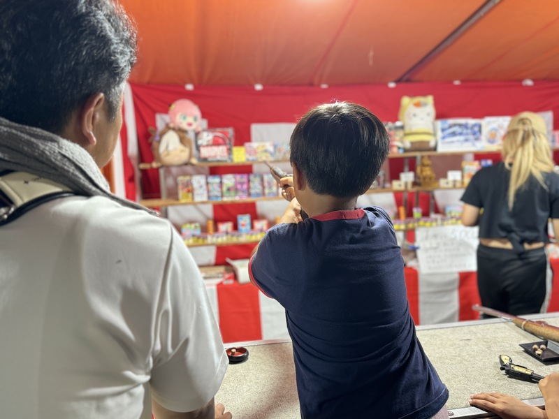 東住吉区「鷹合神社」の夏祭りの屋台