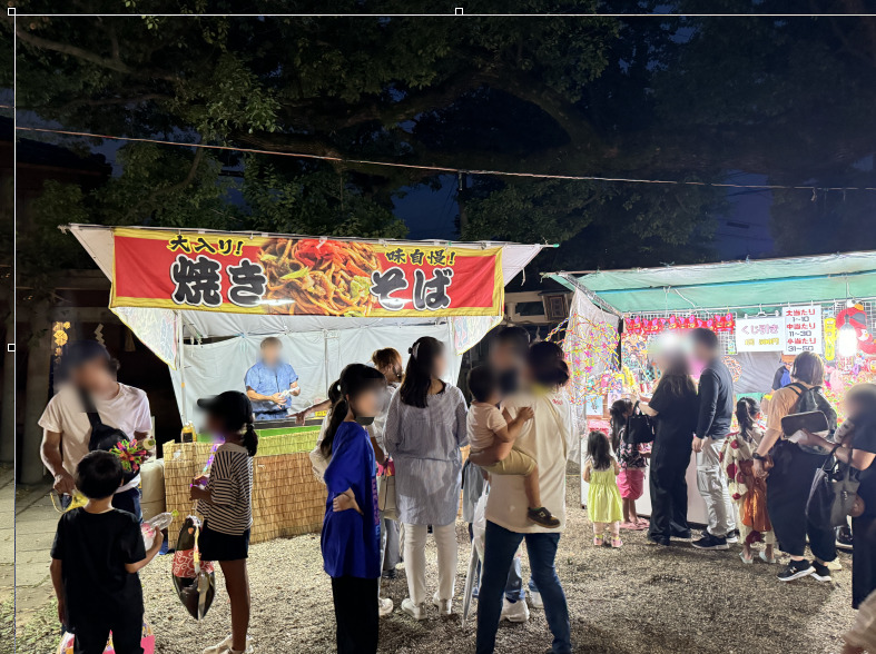 東住吉区「鷹合神社」の夏祭りの屋台