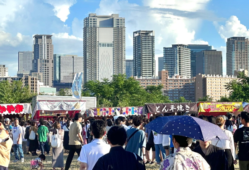 淀川花火の屋台