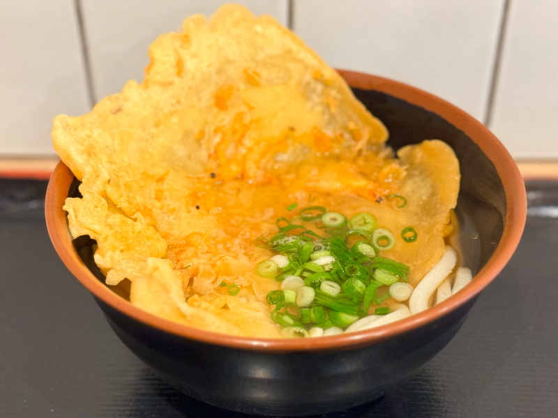 東住吉区　駒川商店街「あめや」の天ぷらうどん