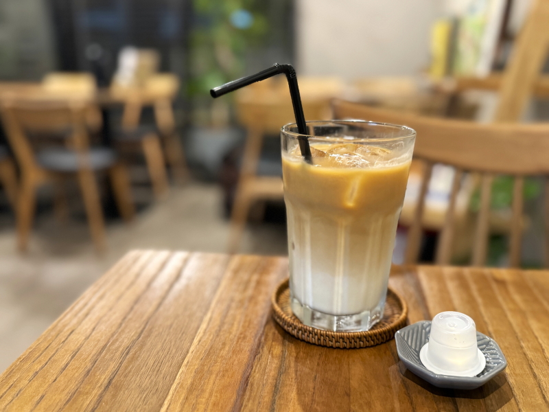 長居のカフェチクタクのカフェオレ