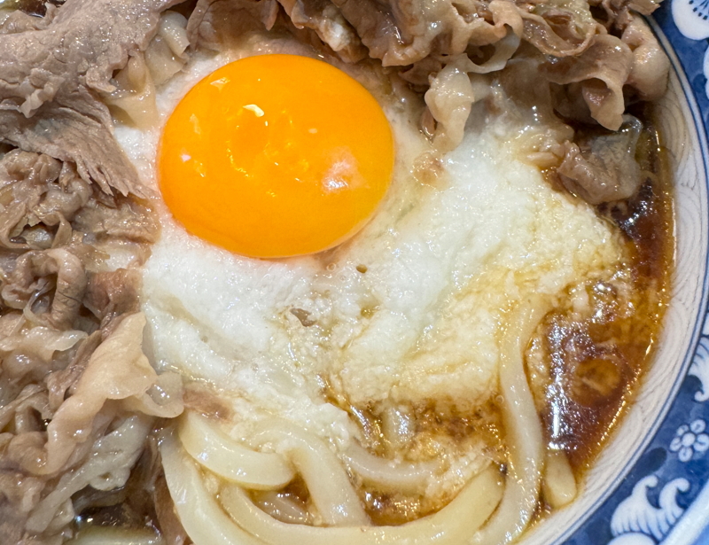 鶴ヶ丘　釜ひろの「スタミナぶっかけ」うどん