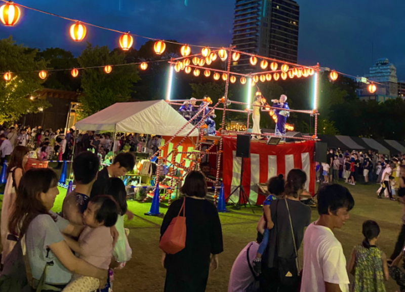 てんしば夏祭りの天王寺民踊による盆踊り