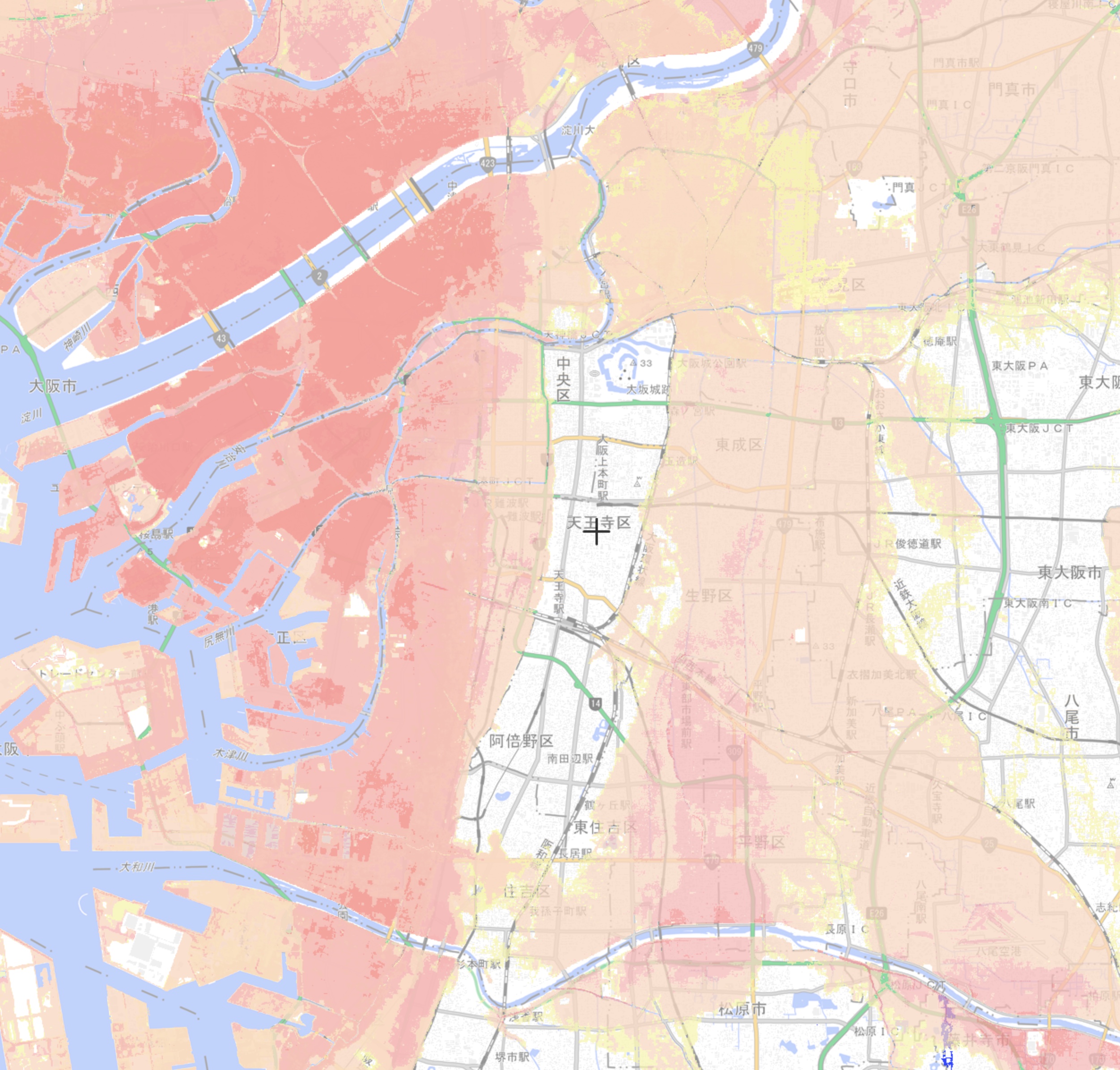 大阪市の高潮ハザードマップ