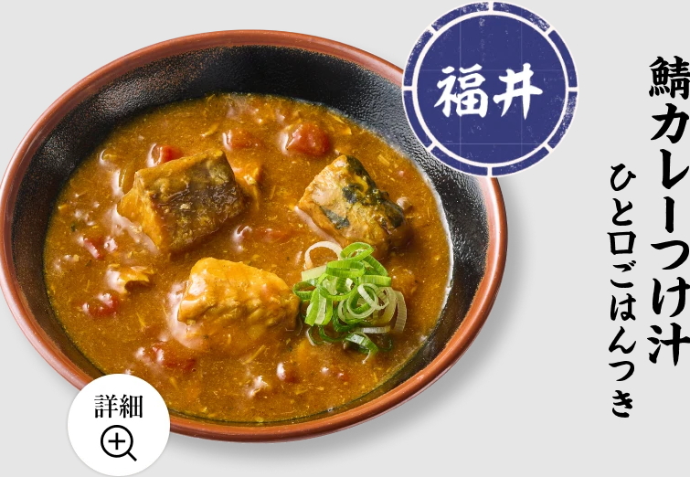 福井　鯖カレーつけ汁　ひと口ごはんつき