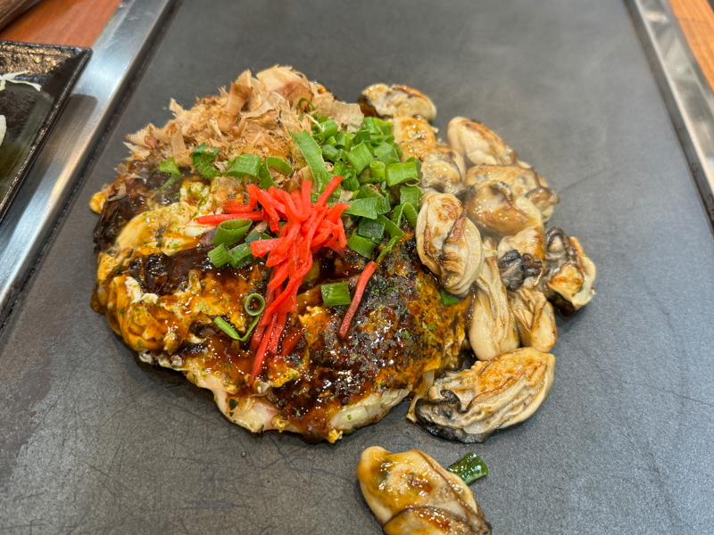 住吉区山之内杉本町近くお好み焼きまるみのカキオコスペシャル