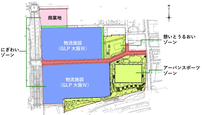 ラスパ大阪跡地に完成する建物のイメージ画像