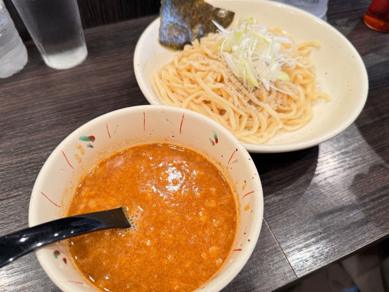 長居　麺屋壱の「うま旨辛つけ麺」0.5辛