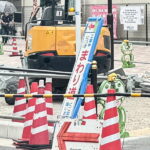 JR長居駅すぐそばの道の通行止め