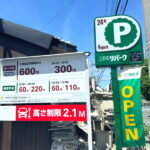 「フィルパーク大阪長居西」1階、「三井のリパーク」コインパーキングの料金