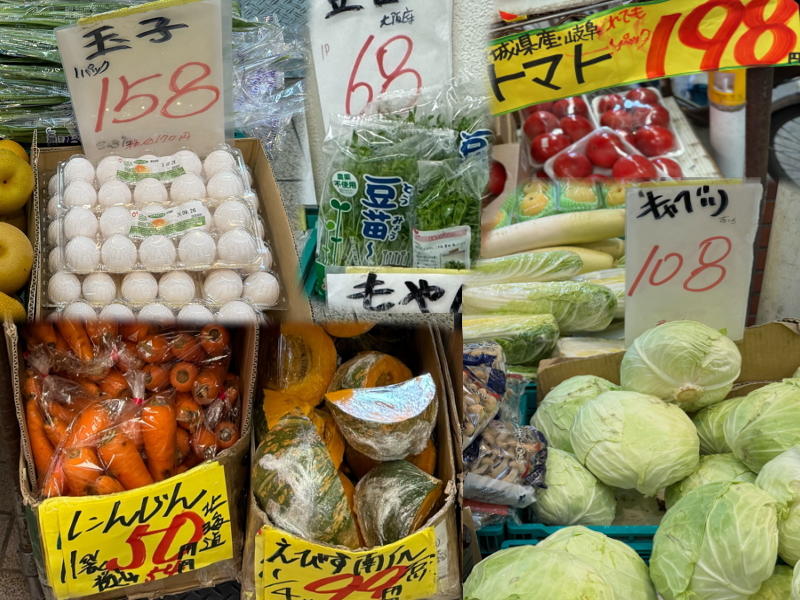 肉・野菜が激安の駒川商店街