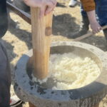 住吉区大領「体験農園あじわい」の餅つきイベント