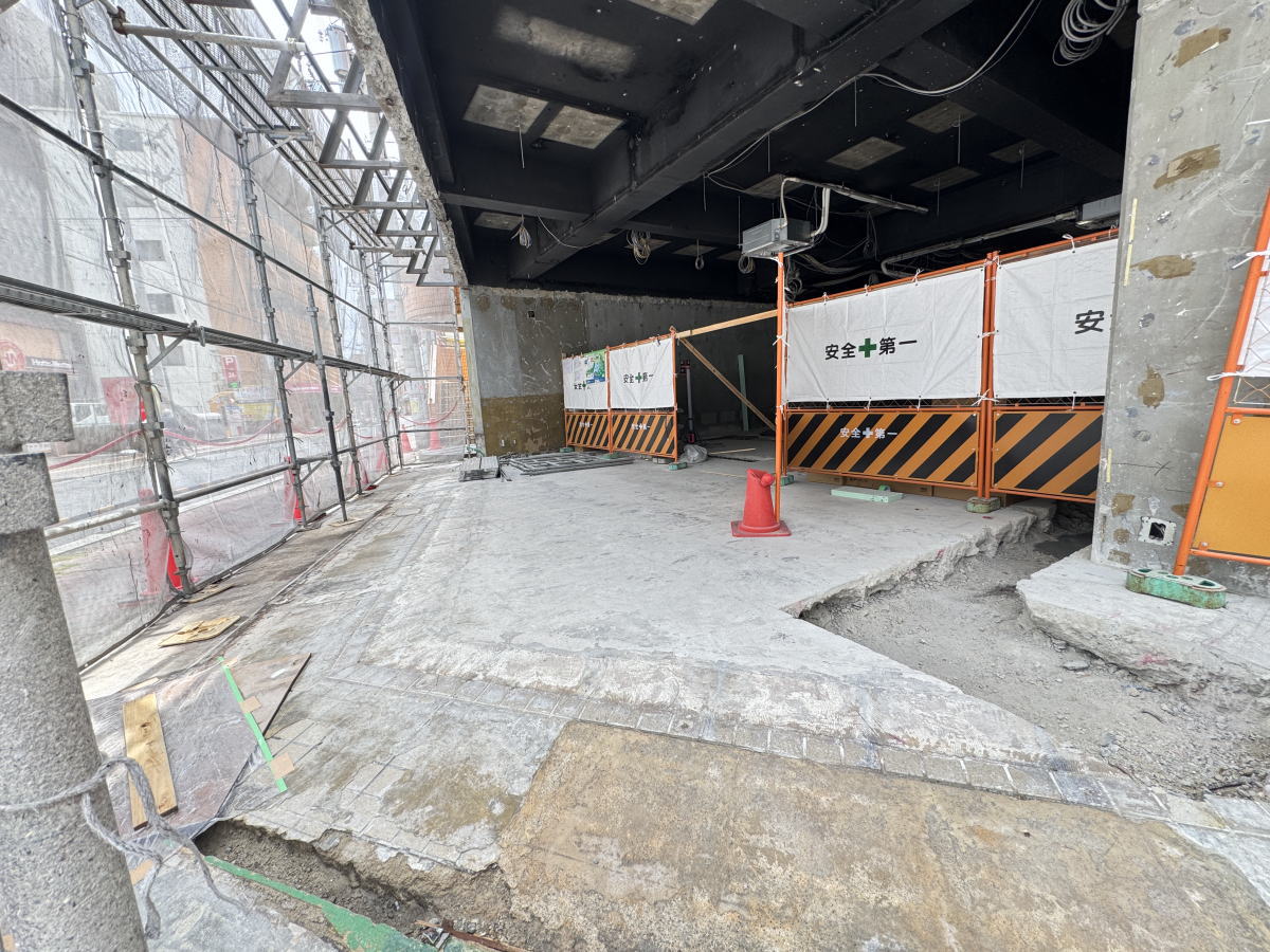 住吉区あびこにできる
「肉のハナマサ我孫子店」の工事の様子(2025年5月22日撮影)