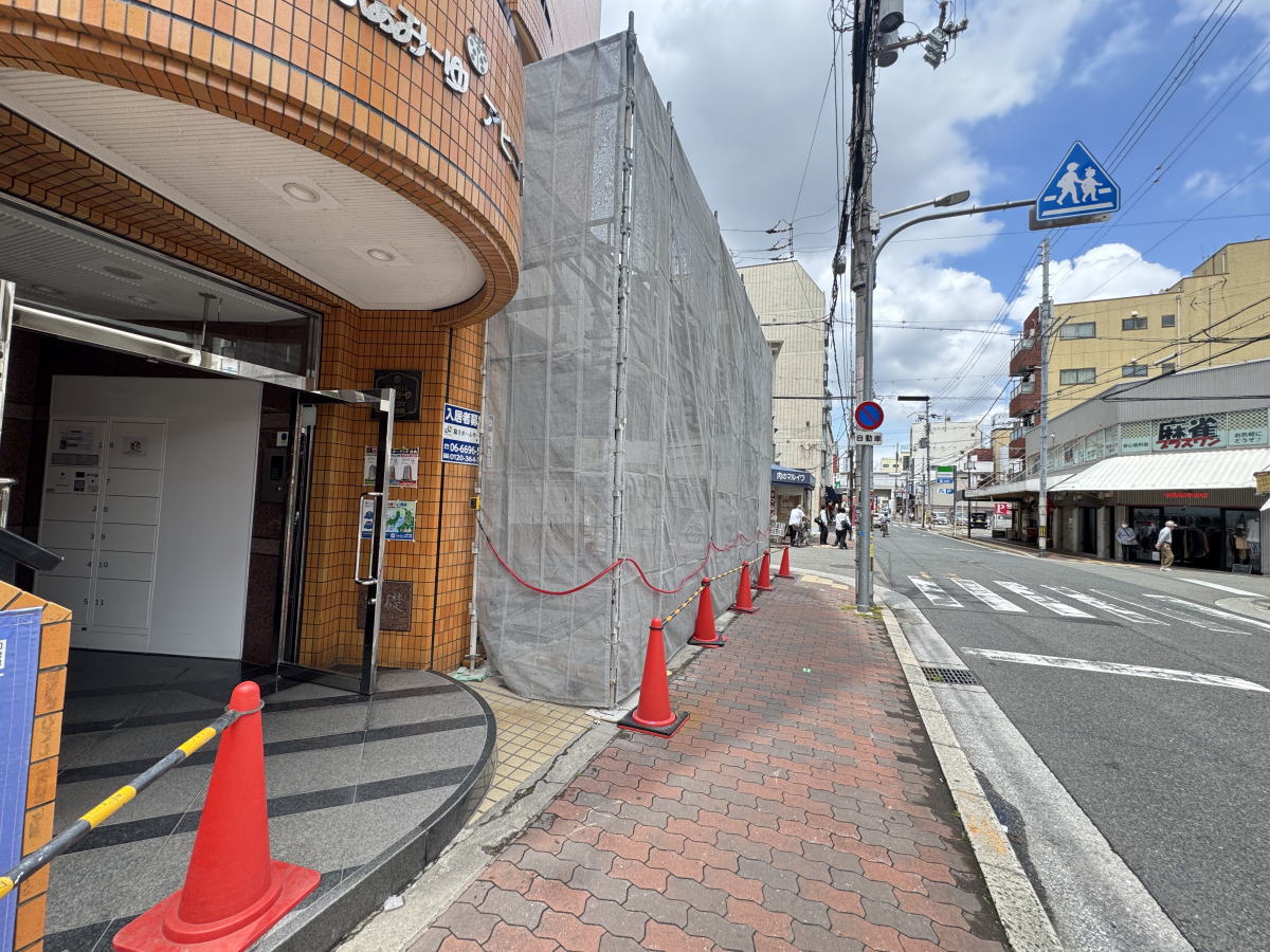 住吉区あびこにできる
「肉のハナマサ我孫子店」の工事の様子(2025年5月22日撮影)
