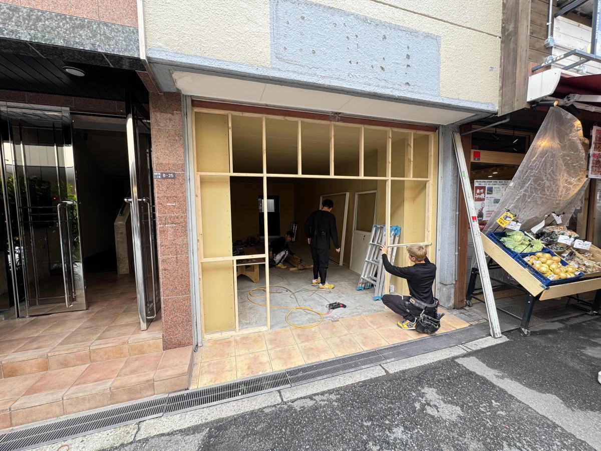 住吉区あびこに新店オープン!5月27日開店予定の工事画像(2025年5月22日撮影)