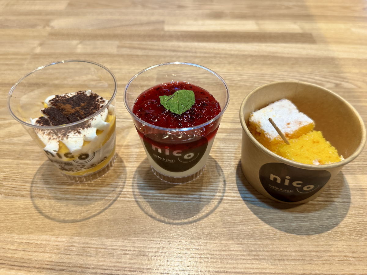 園児たちが普段食べているという人気のスイーツ3種類（nico cafe&deli）
