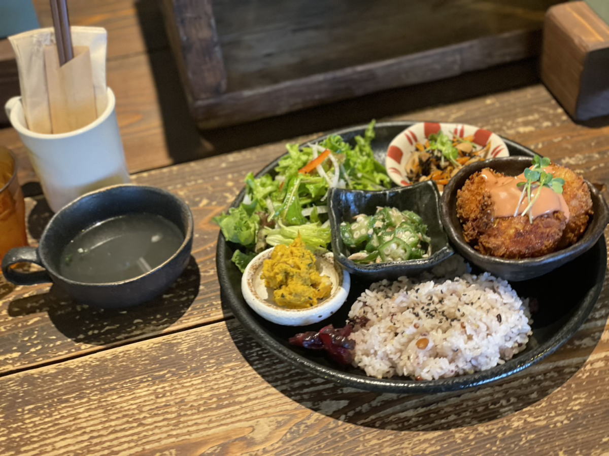 長居「カフェグルー」プレートランチ