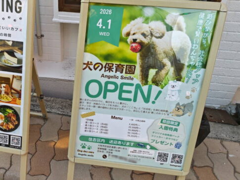 【住吉区遠里小野】犬の保育園「Angelic Smile」（Dog day care）2026年4月1日オープンするみたい。