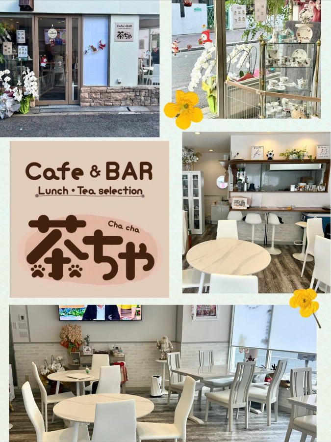 「Cafe & BAR 茶ちゃ」2025年9月オープンしてた。犬も入れる