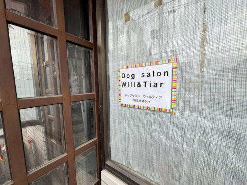 【昭和町】ドッグサロン「will&Tiar(ウィルティア)」オープンするみたい。ただいま開店準備中！